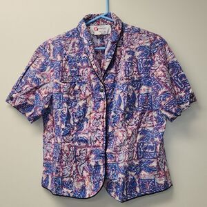 Vintage Hawaiian Airlines Stewardess Shirt L